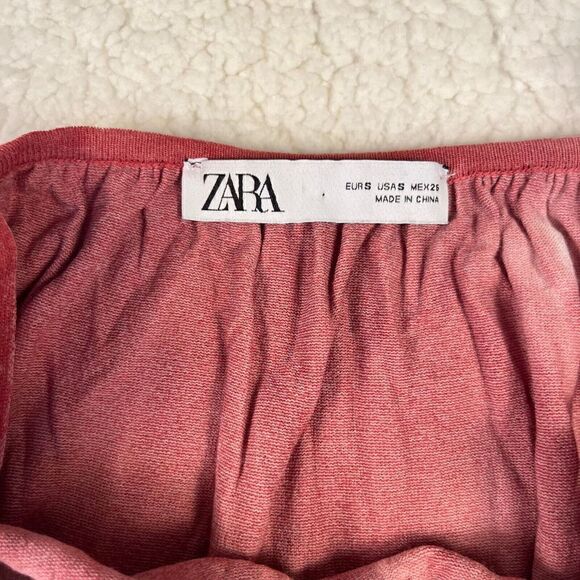 Women ZARA TIE DYE BLOGGERS FAV MAXI Slip DRESS Small Red Blue Beach - Picture 5 of 9